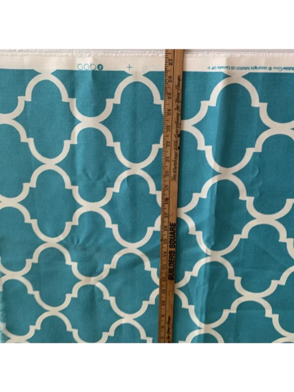 Berkshire Home Vintage Original Blue Aqua Screen Print Fabric 54”x68” 1.8 Yards